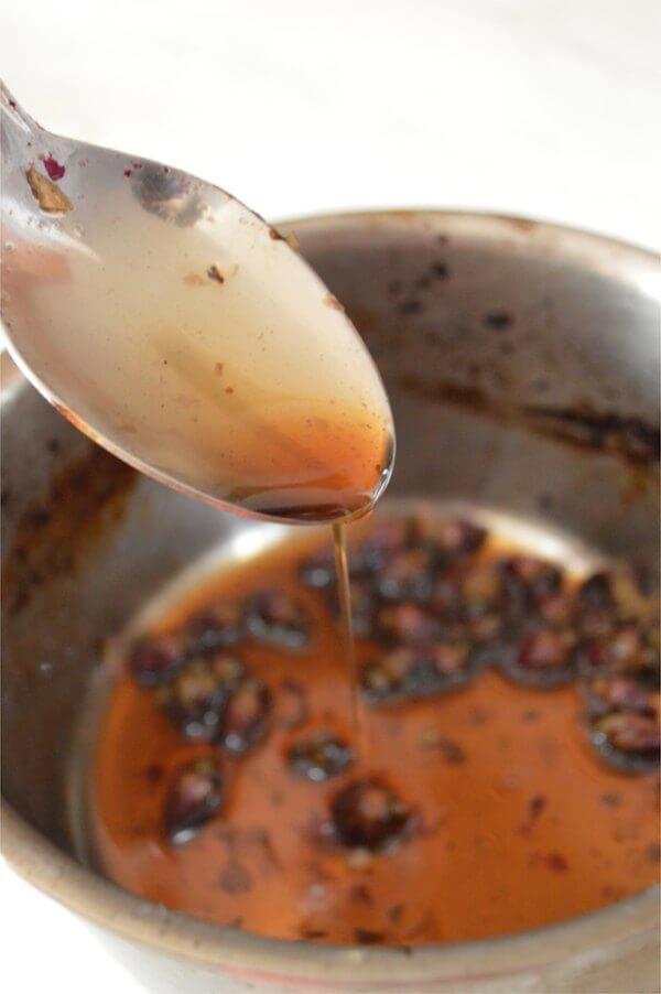 Stone Fruit Semolina Olive Oil Cake w/ Earl Grey Rose Syrup by thewoksoflife.com