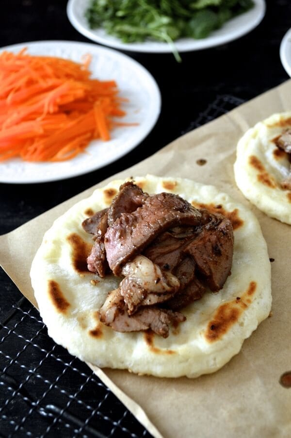Spicy Lamb Buns with Honey Soy Drizzle by thewoksoflife.com