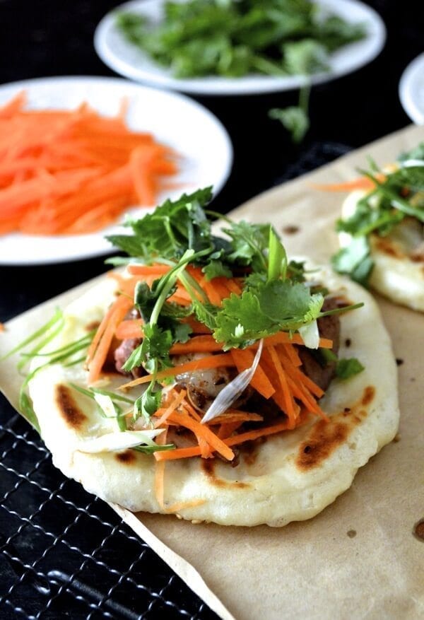 Spicy Lamb Buns with Honey Soy Drizzle by thewoksoflife.com