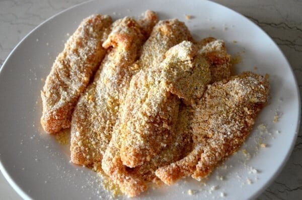 Tofu Fries or Chicken Fingers with Honey Sriracha Mayo by thewoksoflife.com