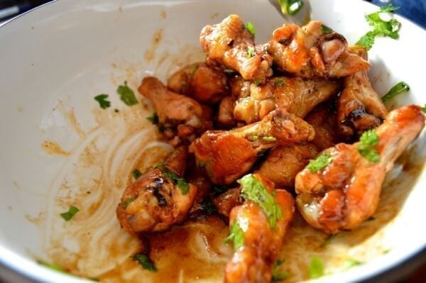 Thai Style Red Curry Lime Wings by thewoksoflife.com