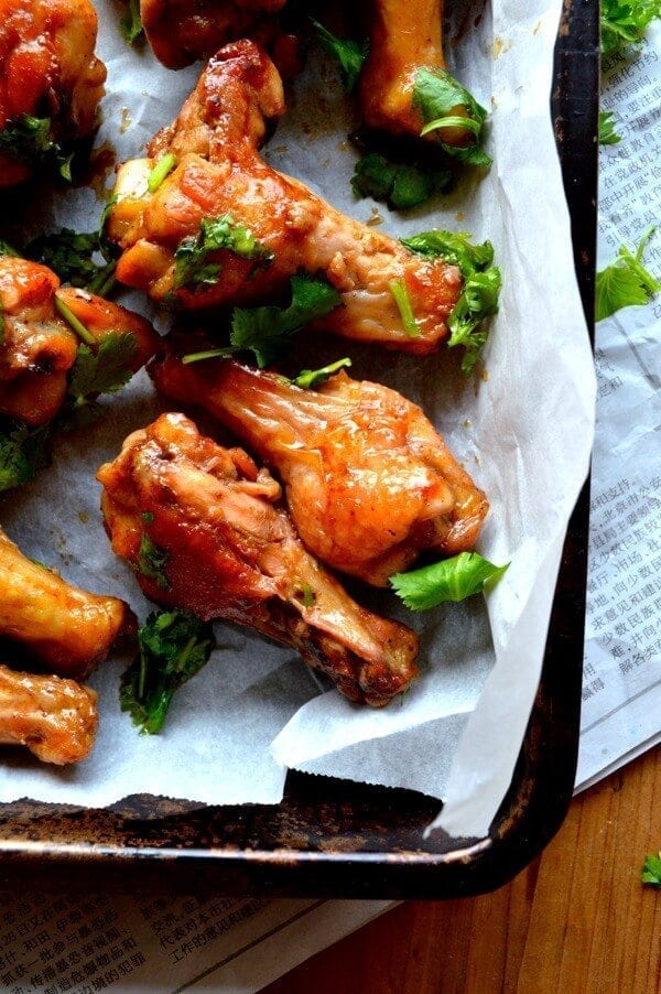 Thai Style Red Curry Lime Wings by thewoksoflife.com