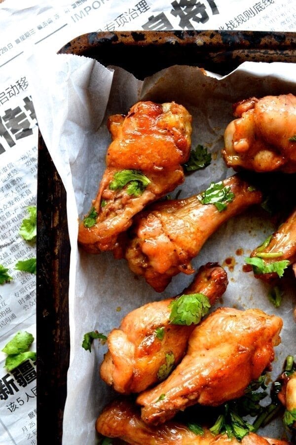 Thai Style Red Curry Lime Wings by thewoksoflife.com