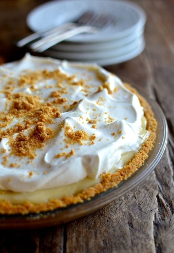 Bourbon Banana Cream Pie, by thewoksoflife.com