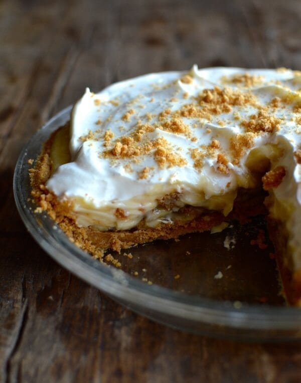 Bourbon Banana Cream Pie, by thewoksoflife.com