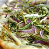 Chive flower flat bread