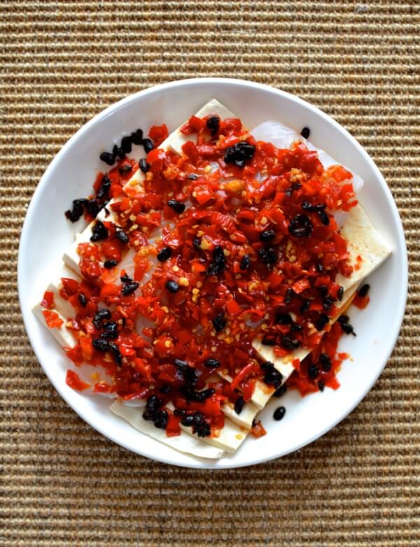 Hunan Steamed Fish with Salted Chilies - Duo Jiao Yu, by thewoksoflife.com