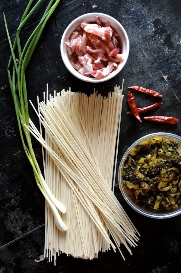 Noodle Soup with Pork and Pickled Greens by thewoksoflife.com