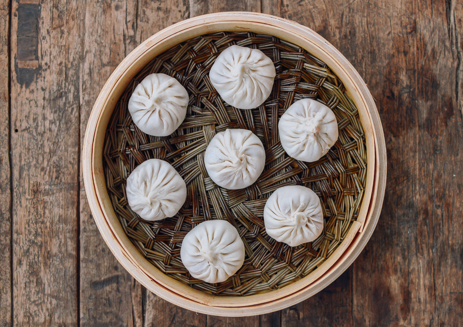 Shanghai Steamed Soup Dumplings (Xiaolongbao), by thewoksoflife.com