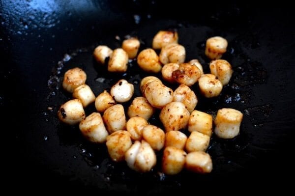 Scallop Fried Rice with XO Sauce and Crispy Garlic, by thewoksoflife.com