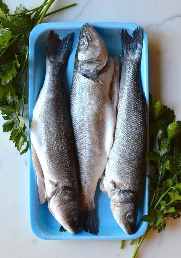 Lemon Soy Roasted Branzino, by thewoksoflife.com