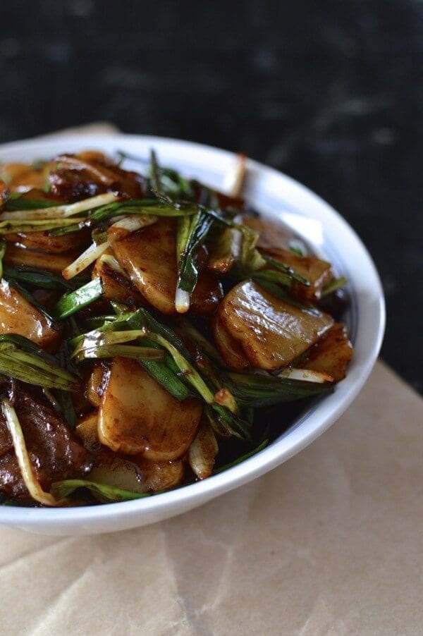 Steak and Scallion Rice Cake Stir-Fry