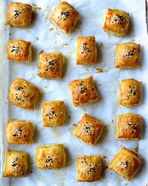 Chinese Roast Pork Puffs, by thewoksoflife.com