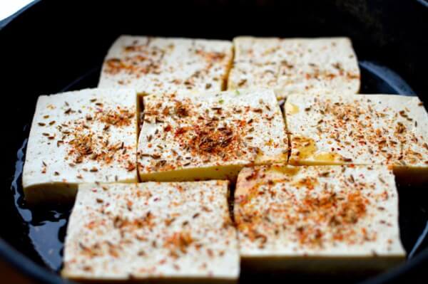 Spicy Griddled Tofu "Steaks," by thewoksoflife.com