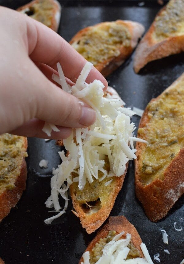 Lemon Manchego Toasts with Green Olive Tapenade by thewoksoflife.com