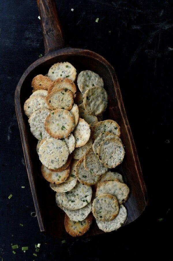 Homemade Scallion Sesame Crackers