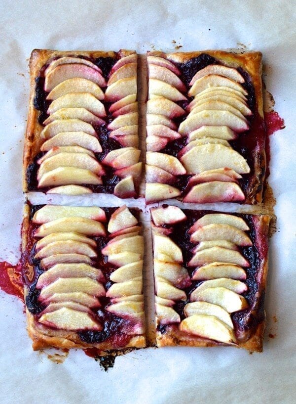 Quick Blackberry Apple Tart, by thewoksoflife.com