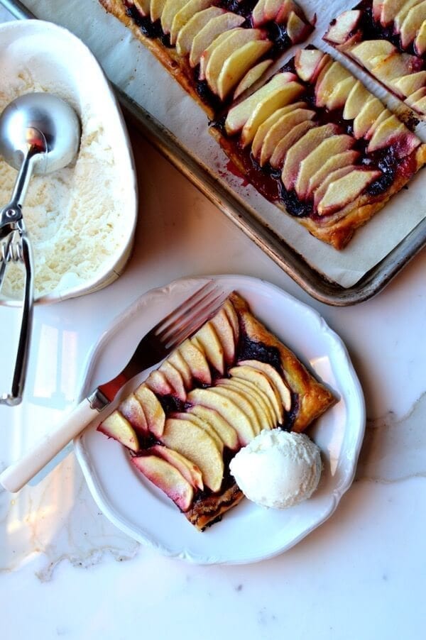 Quick Blackberry Apple Tart
