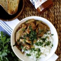 Spicy Chicken Gumbo with Andouille Sausage, by thewoksoflife.com