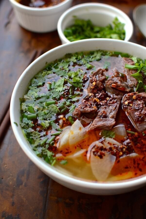 Lanzhou Beef Noodle Soup, by thewoksoflife.com