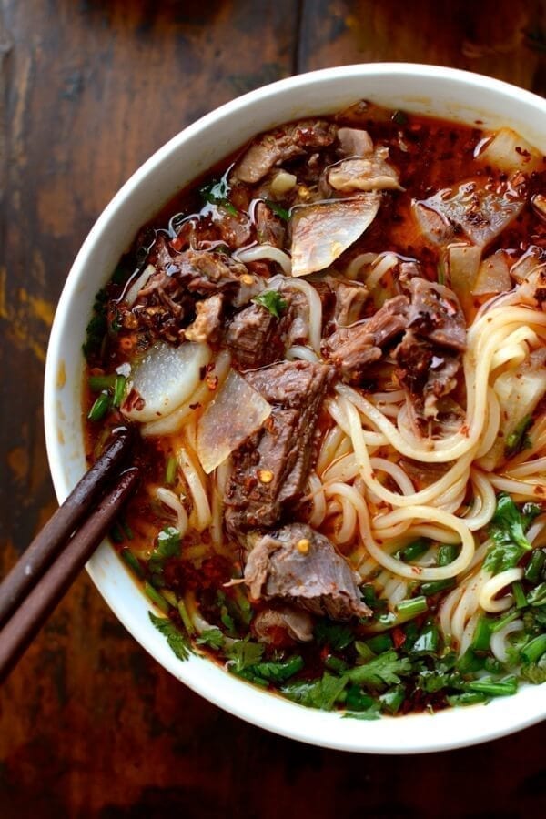 Lanzhou Beef Noodle Soup, by thewoksoflife.com