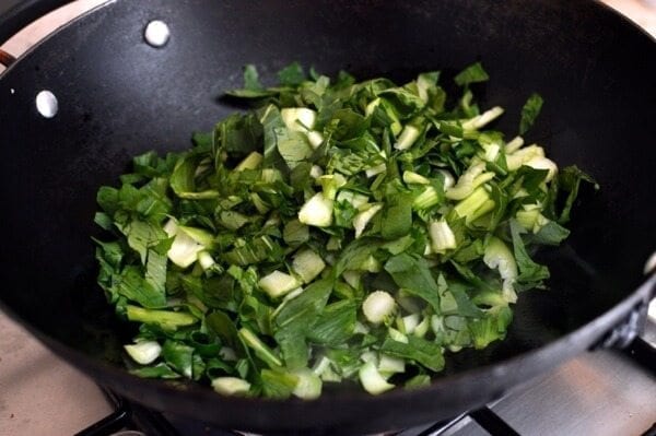 Shanghai Cai Fan (Rice with Salted Pork and Greens), by thewoksoflife.com
