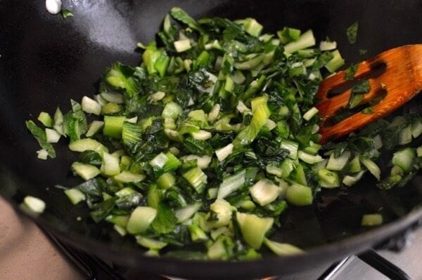 Shanghai Cai Fan (Rice with Salted Pork and Greens), by thewoksoflife.com