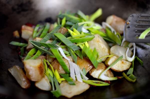 Spicy Black Bean Twice Cooked Potatoes, by thewoksoflife.com