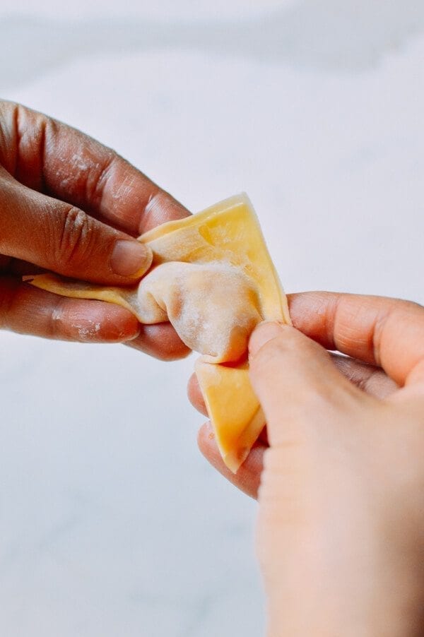 Cantonese Wonton Noodle Soup, by thewoksoflife.com