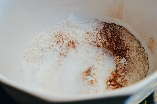 Cinnamon Sugar Apple Fritters, by thewoksoflife.com