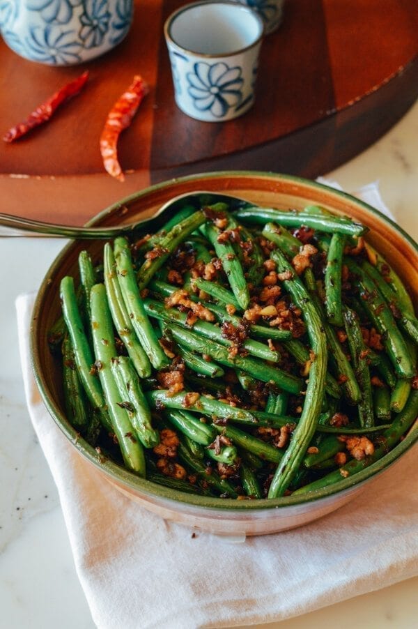 Sichuan Dry Fried Green Beans, by thewoksoflife.com