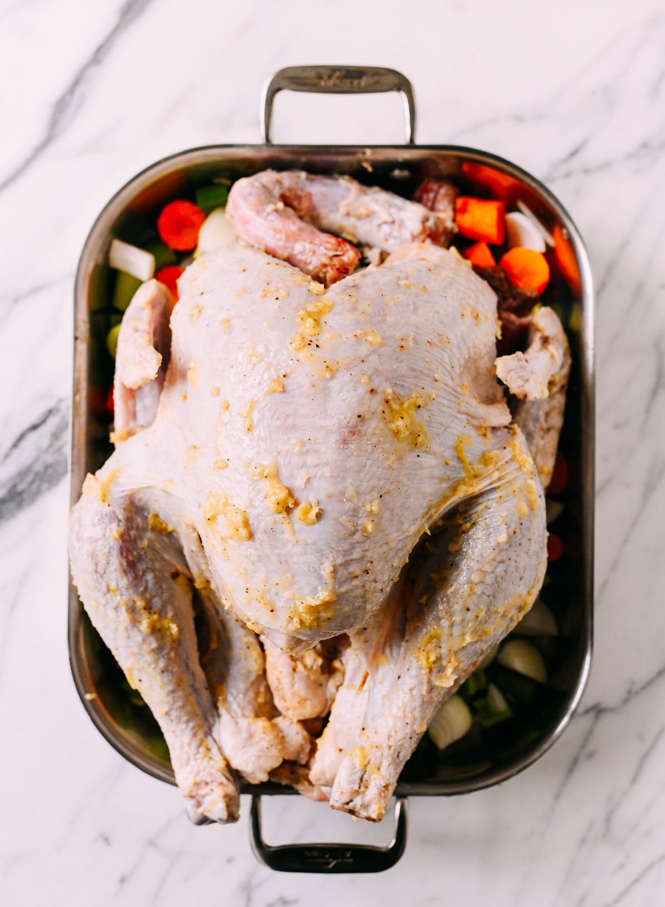 Grandpa's roast turkey before going in the oven
