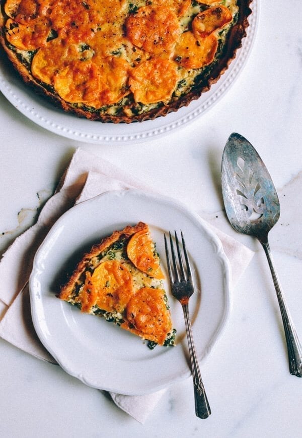 Cheesy Kale Sweet Potato Tart