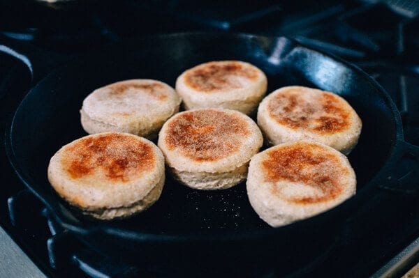 Homemade Multigrain English Muffins, by thewoksoflife.com