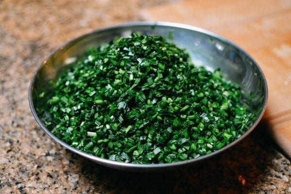 Pork Chive Dumplings, by thewoksoflife.com