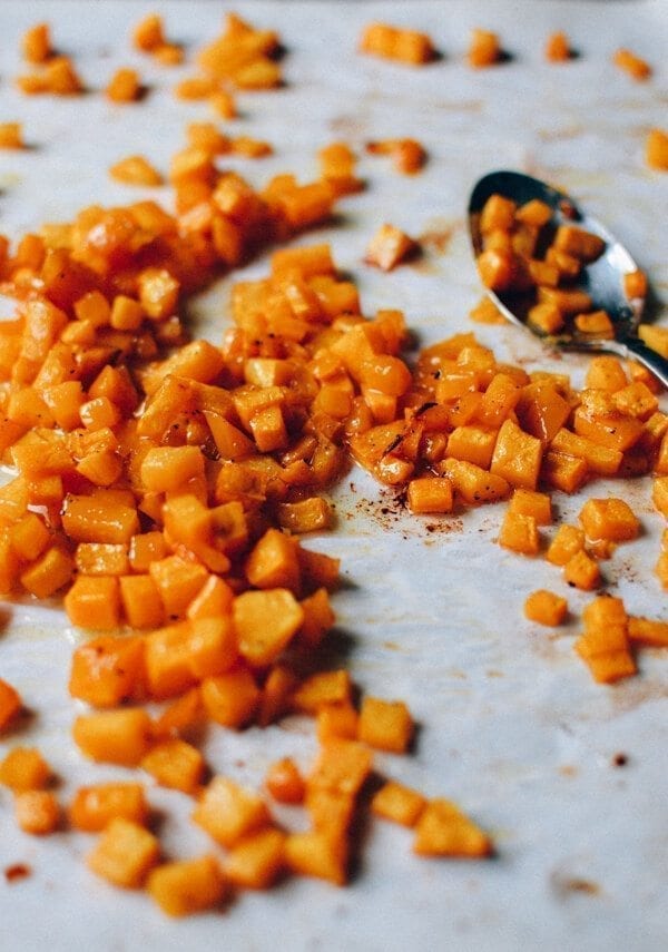 Savory Corn Muffins w/ Sage, Butternut Squash, Bacon, and Cheese, by thewoksoflife.com