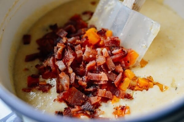 Savory Corn Muffins w/ Sage, Butternut Squash, Bacon, and Cheese, by thewoksoflife.com