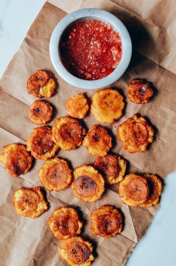 Tostones with Tomato Salsa