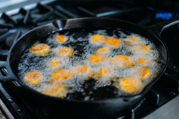 Tostones w/ Tomato Salsa, by thewoksoflife.com