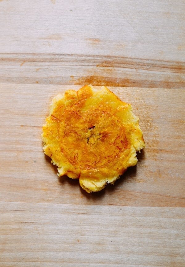 Tostones w/ Tomato Salsa, by thewoksoflife.com