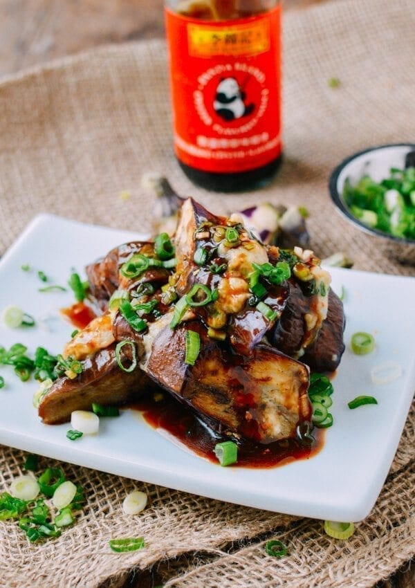 Chinese Stuffed Eggplant, by thewoksoflife.com