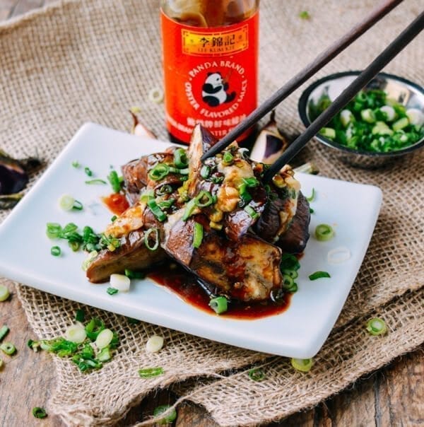 Chinese Stuffed Eggplant, by thewoksoflife.com