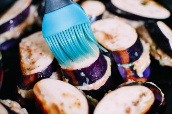 Chinese Stuffed Eggplant, by thewoksoflife.com