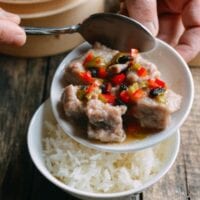 Dim sum spare ribs with bowl of rice