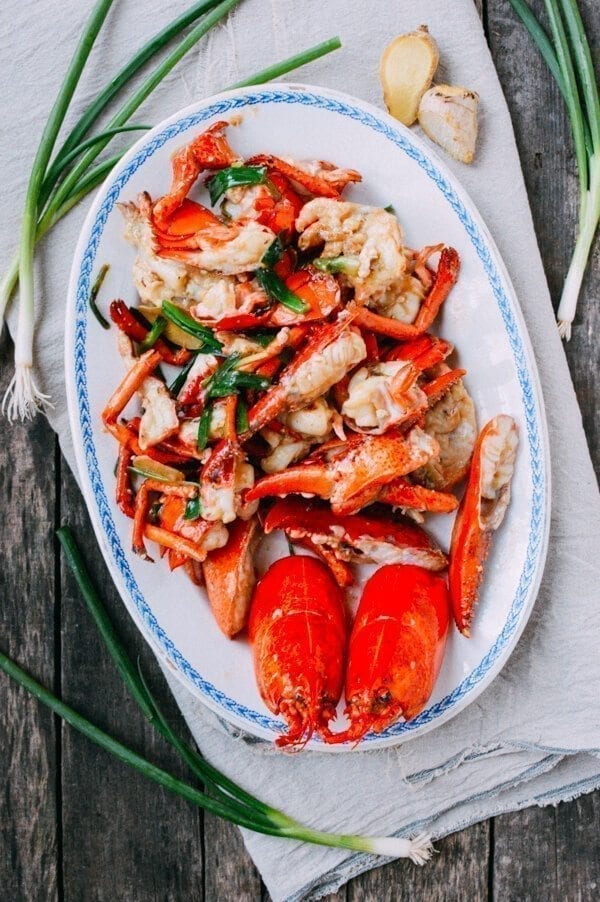 Chinese New year recipes - Cantonese-Style Ginger Scallion Lobster, by thewoksoflife.com