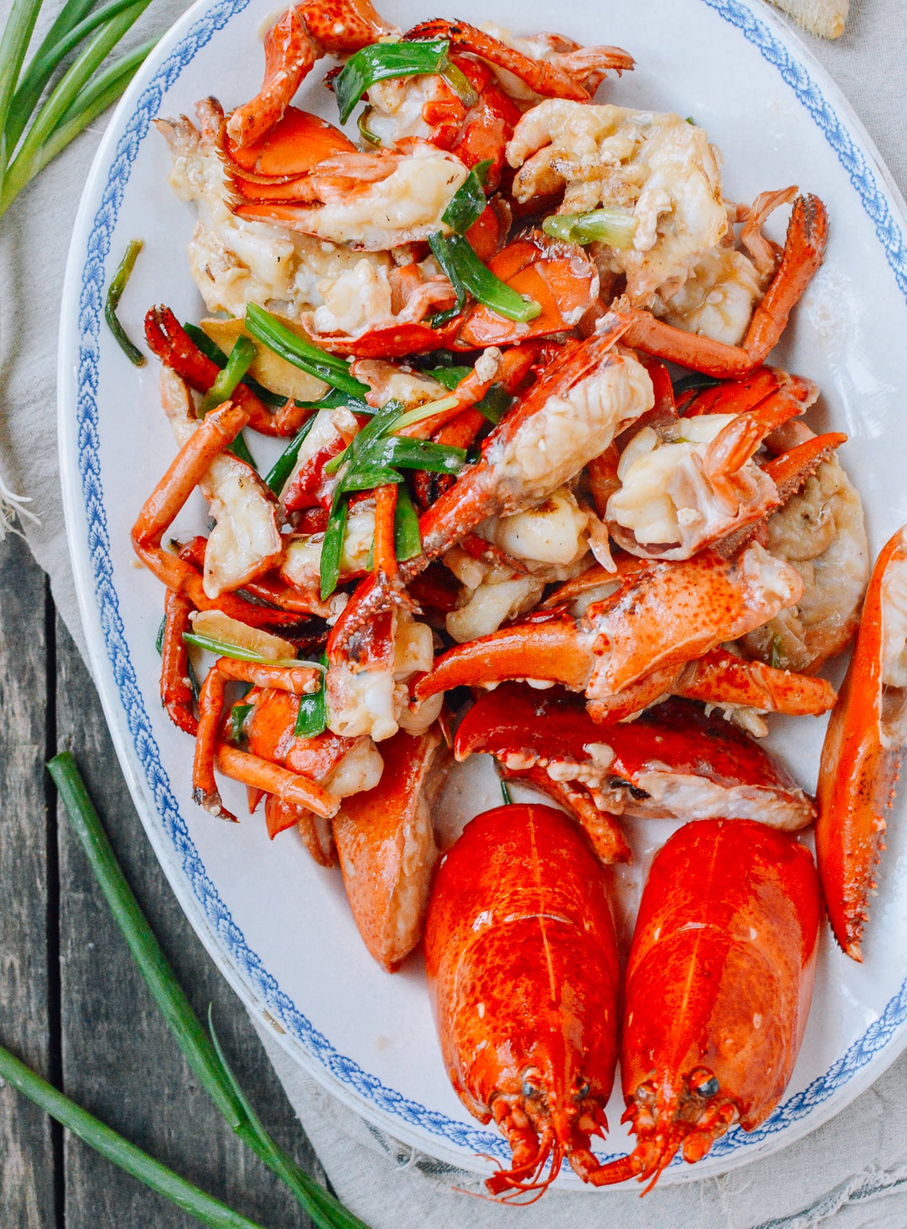 Chinese Ginger Scallion Baked Lobster