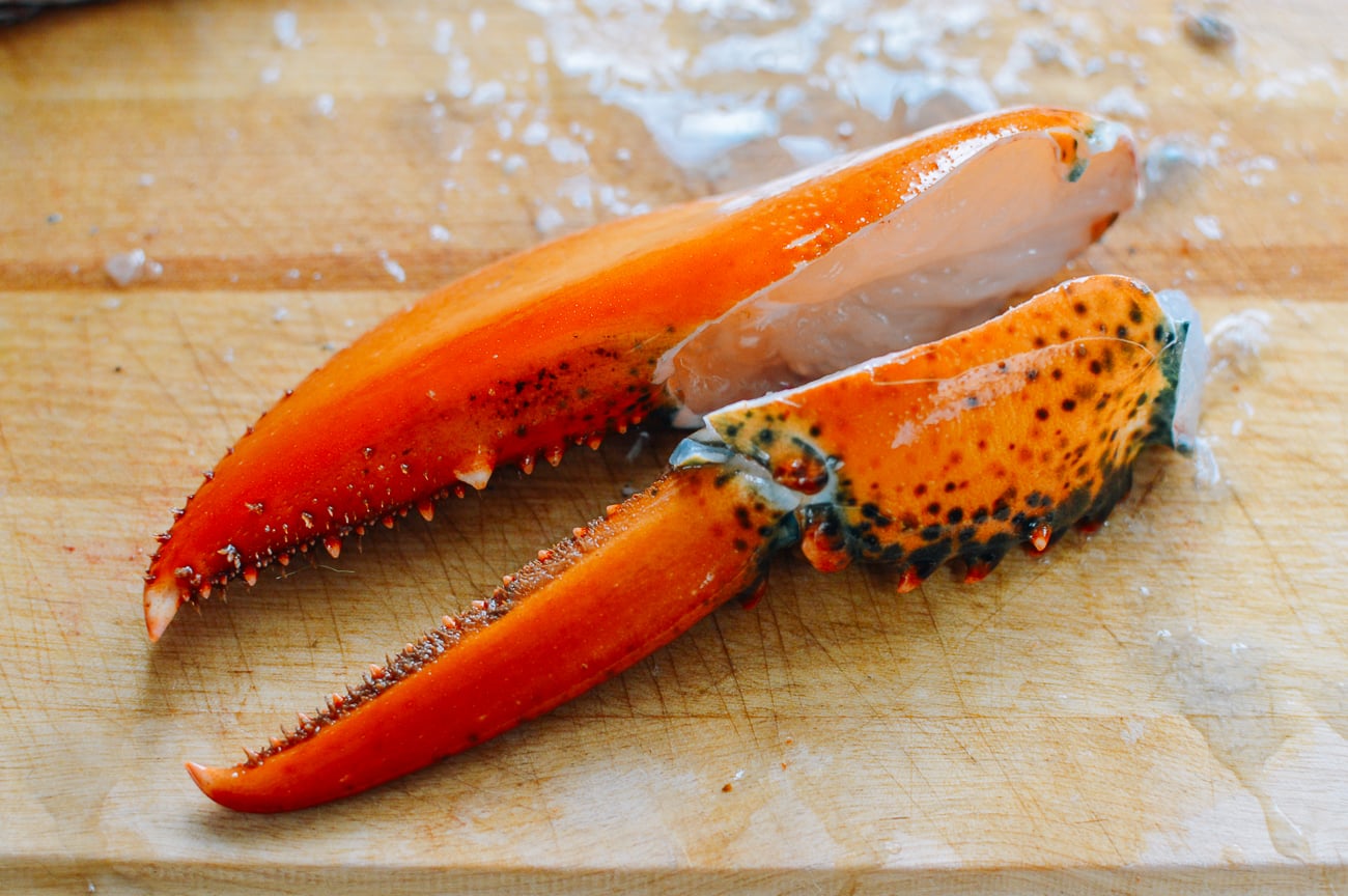 lobster claw cut in half