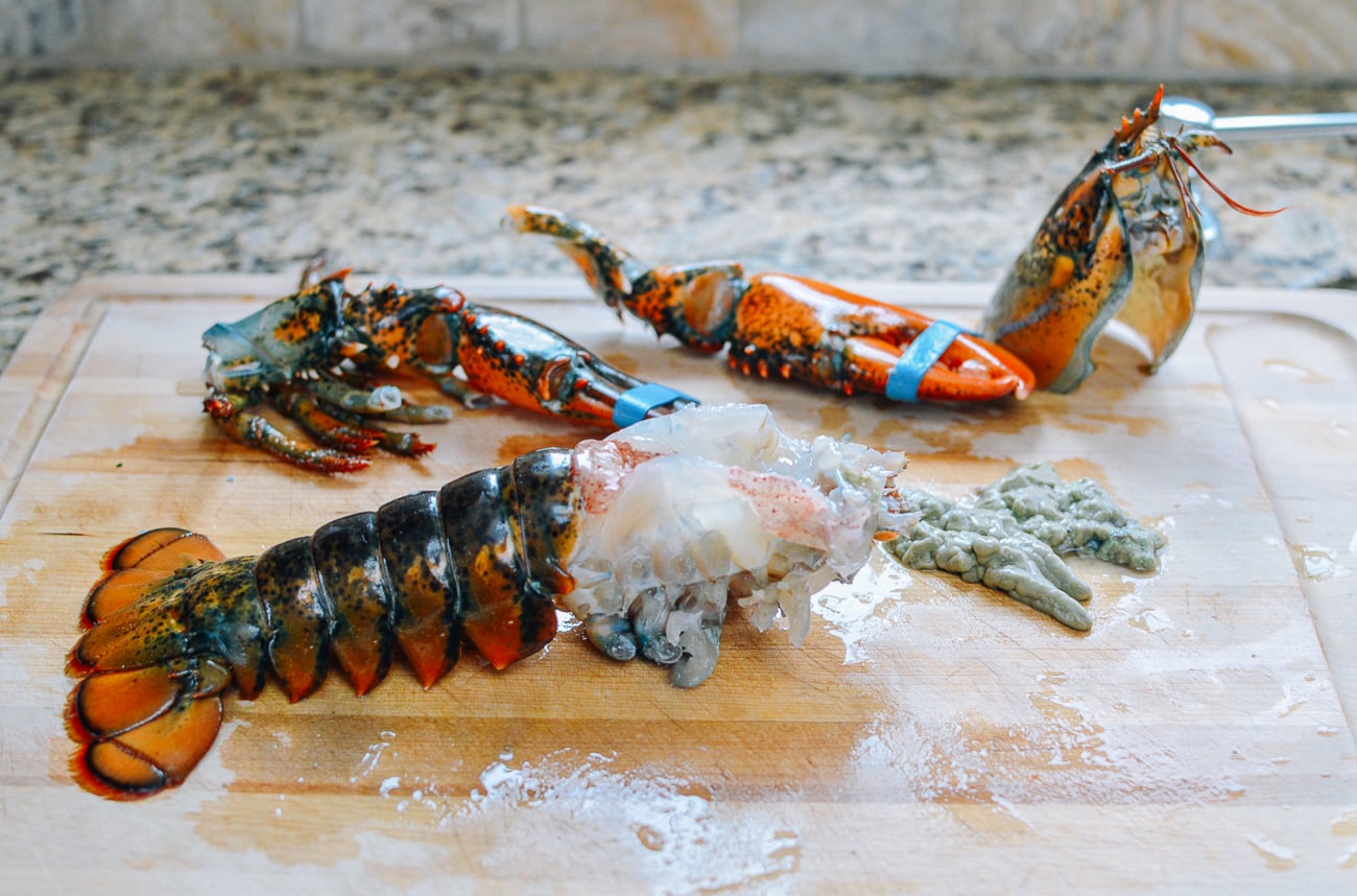 lobster with head removed