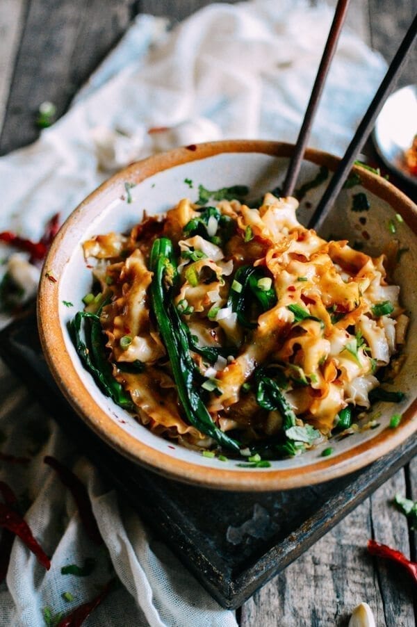 15-Minute Hot Oil Noodles (You Po Mian), by thewoksoflife.com