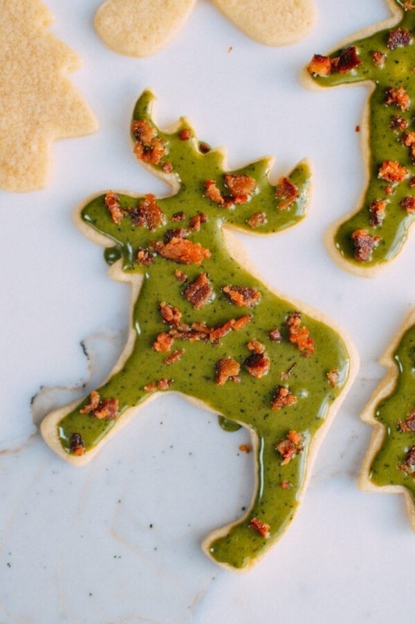 Matcha Bacon Sugar Cookies, by thewoksoflife.com